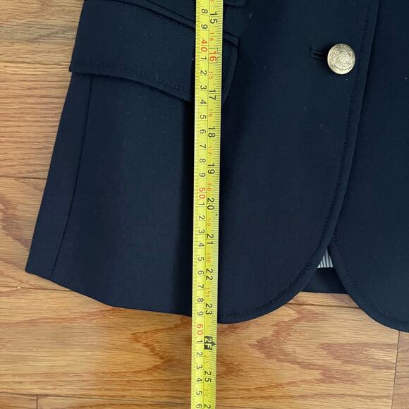 J. Crew Schoolboy Wool Blazer Womens 00 Navy Blue Preppy Classic Office Jacket - Picture 11 of 12
